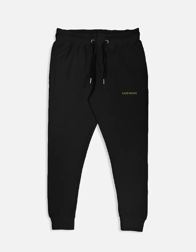 RareMonks Premium Black Jogger Pants for Men | Stylish Slim Fit Track Pants 