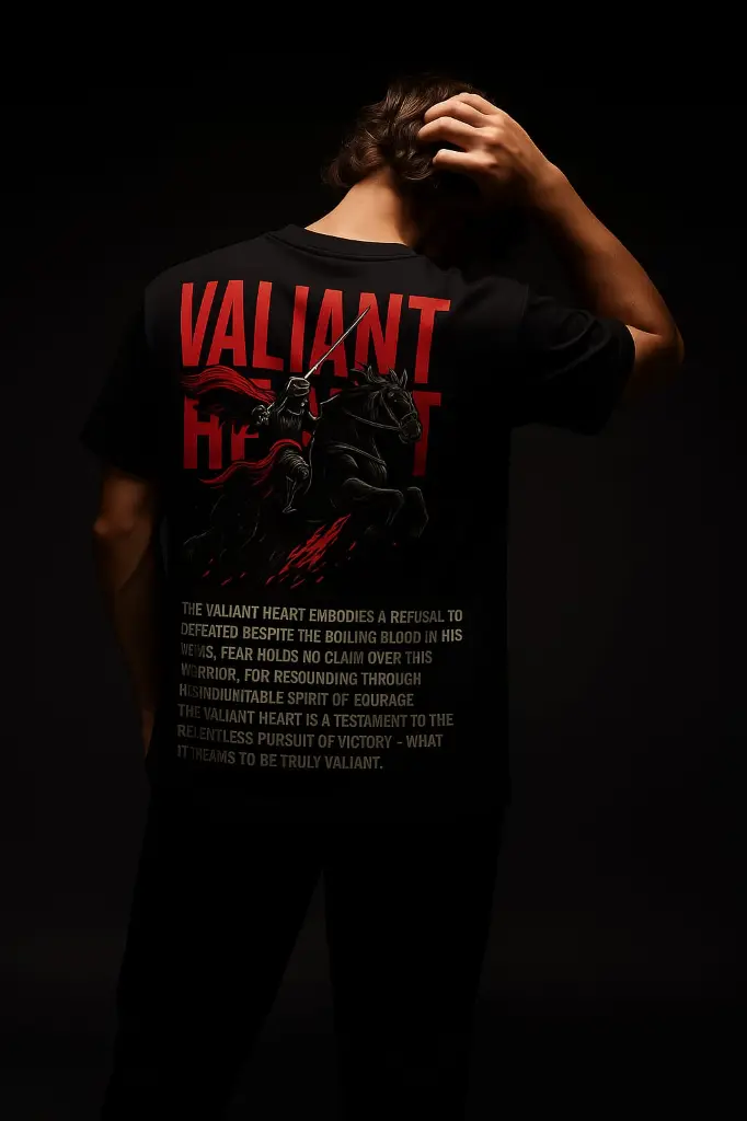 RareMonk - Valiant Heart Oversized T-Shirt