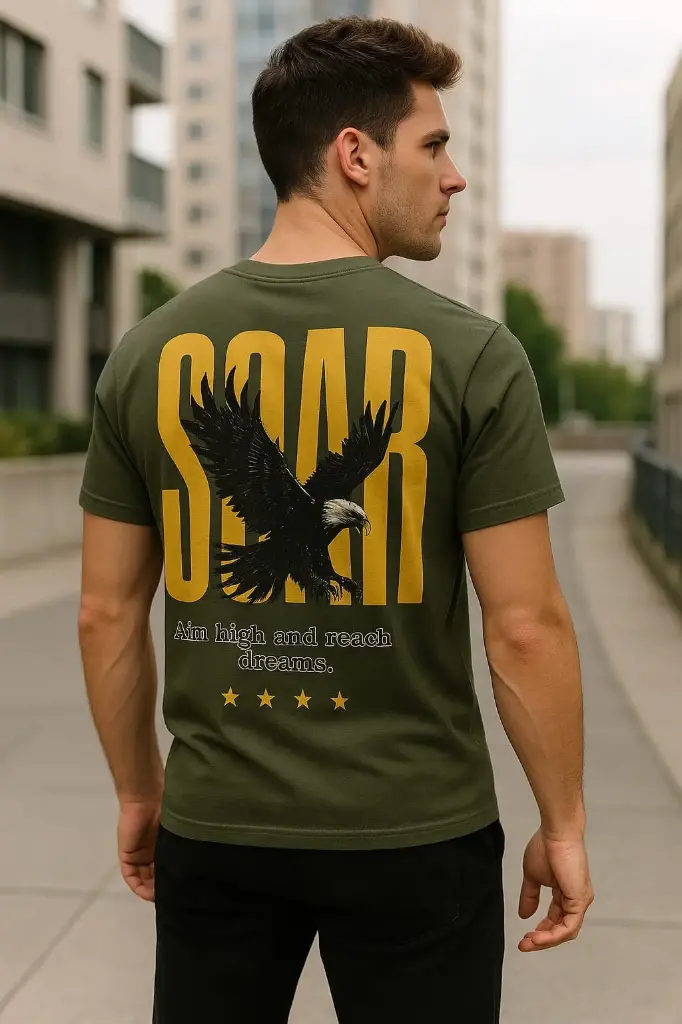 Men’s Graphic T-shirt – SOAR Eagle Print (M)