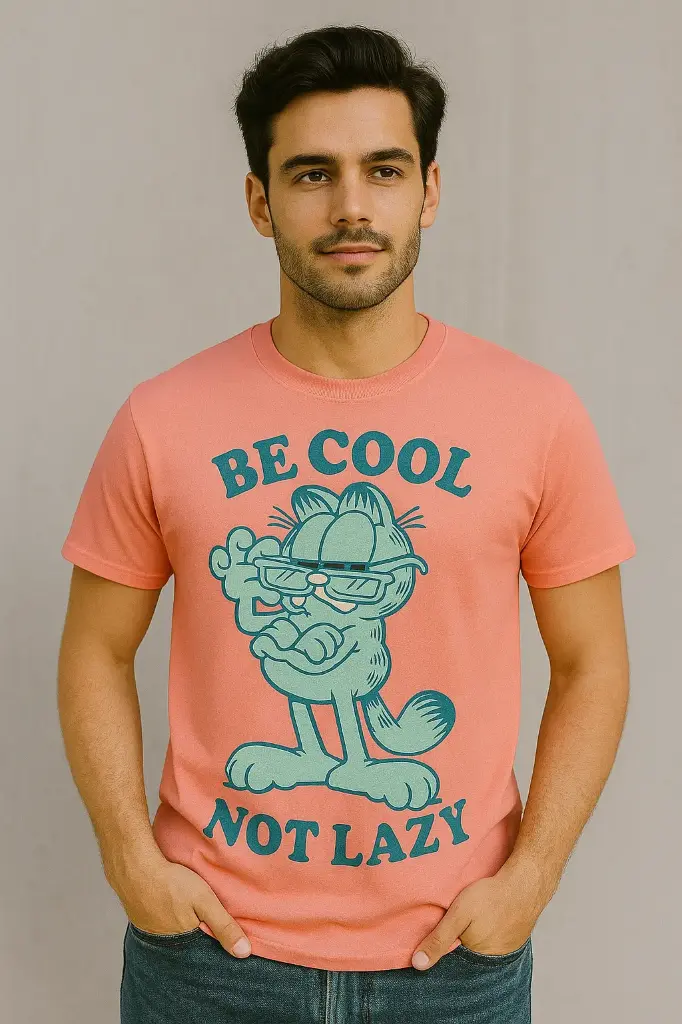 “Be Cool Not Lazy Graphic T-Shirt for Men | Trendy Streetwear Tee | Premium Cotton Casual Wear” (M)